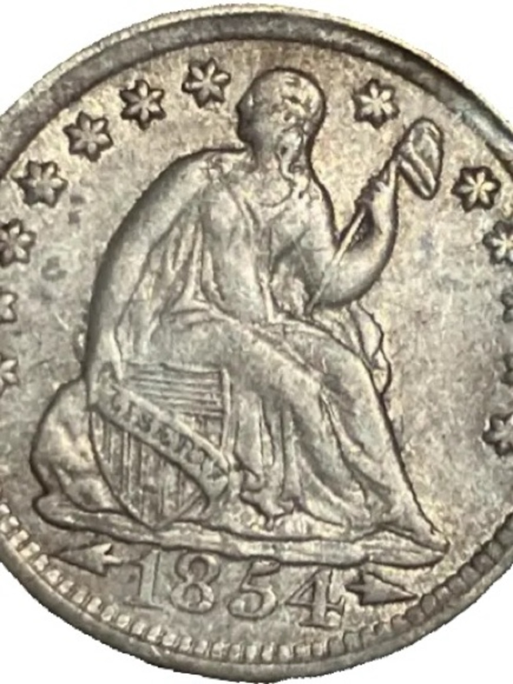 1854 Seated Liberty Half Dime